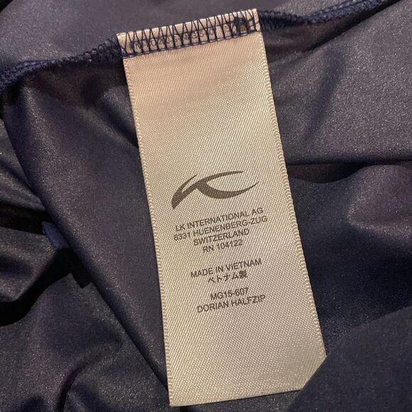 KJUS Dorian Half Zip Golf Pullover Windbreaker Navy Mock Neck Men’s M - Picture 5 of 7